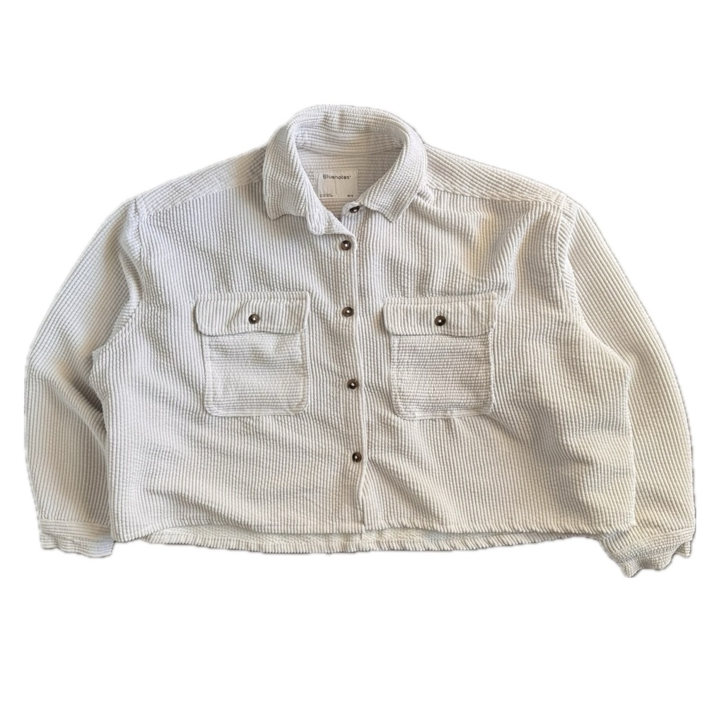 Minimalist Cream Boxy Light Jacket